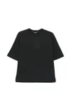 Jacquemus Black Solid Crew Neck T-shirt In Black