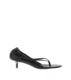 Jacquemus Leather Thong Sandals Stiletto Heel Straps In Multi