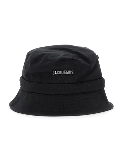 Jacquemus Black Solid Logo Bucket Hat