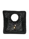 Jacquemus Celine Chestnut Brown Calf Leather Classique Triomphe Bag In Black