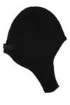 Jacquemus Black Textured Balaclava Hat In Black