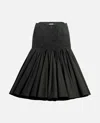 Jacquemus Black The Agave Ruched Midi Skirt In Black