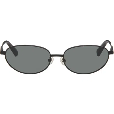 Jacquemus Black 'the Alba' Sunglasses In 9bd Alba Matt Black/