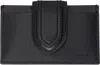 Jacquemus 'le Porte-cartes Bambino' Black Card Holder With Magnetic Closure In 990 Black