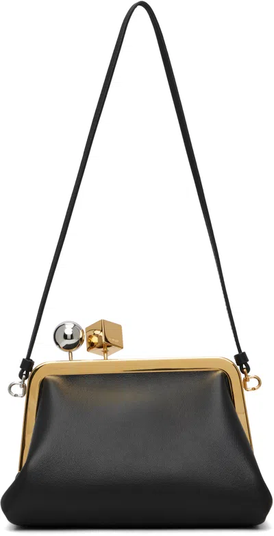 Jacquemus Le Berlingot Black Crossbody Bag With Removable Strap In Leather For Women
