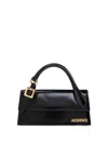 Jacquemus The Chiquito Leather Tote Bag In An Elongated Design In Black