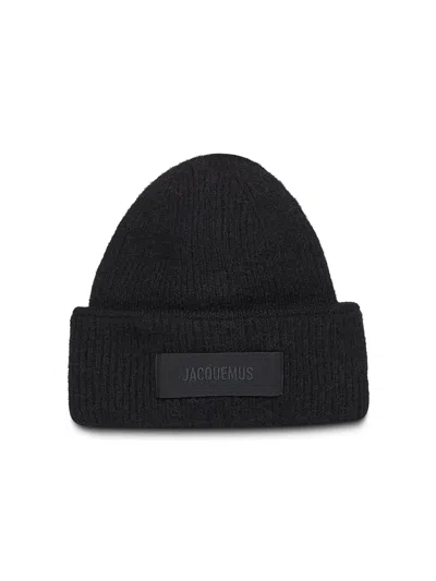 Jacquemus Black The Gros Grain Logo Beanie