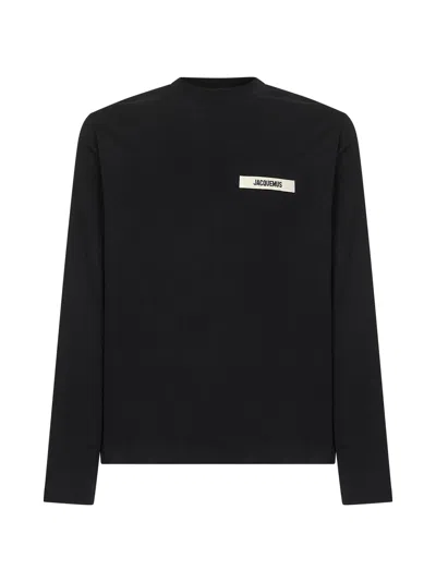 JACQUEMUS BLACK THE GROS GRAIN LONG-SLEEVE T-SHIRT