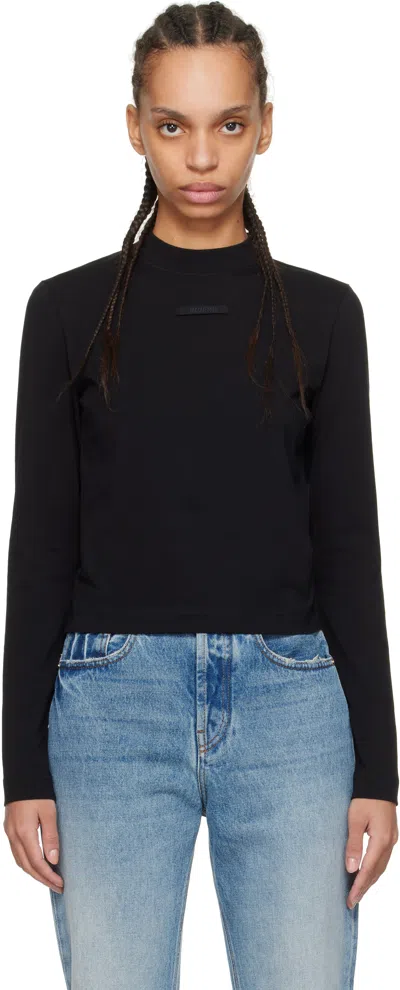 JACQUEMUS BLACK 'THE GROS GRAIN LONG-SLEEVE' T-SHIRT