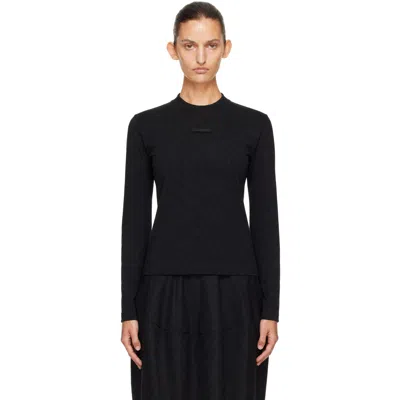 Jacquemus Black 'the Gros Grain Long-sleeve' T-shirt In 990 Black