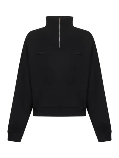 Jacquemus Black The Gros Grain Zipped-rollneck Sweatshirt