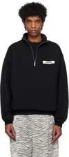 Jacquemus Mens High-neck Brand-patch Relaxed-fit Cotton-jersey Sweatshirt Black In 990 Black