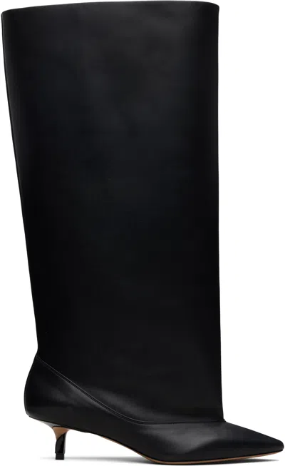 JACQUEMUS BLACK 'THE HIGH TOURNI' TALL BOOTS