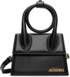 Jacquemus Le Chiquito Noeud Leather Top Handle Bag In Black