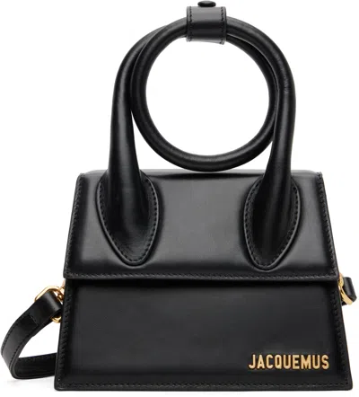 JACQUEMUS BLACK 'THE KNOT CHIQUITO' BAG
