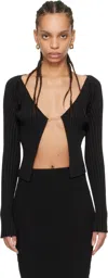 Jacquemus La Maille Pralu Long Cardigan In 990 Black