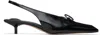 Jacquemus Cubisto Bow-detailed Leather Slingback Pumps In 990 Black