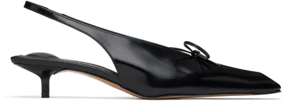 JACQUEMUS BLACK 'THE LOW CUBISTO SLINGBACKS' HEELS