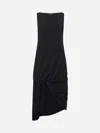 Jacquemus Draped Sleeveless Peplum Dress With Asymmetrical Hem