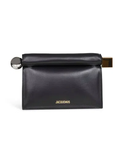 Jacquemus Black The Rond Carré Clutch Bag