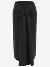Jacquemus Women Sablier Draped Midi Skirt In Black