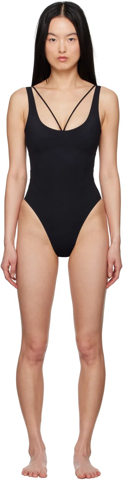 JACQUEMUS BLACK 'THE SIGNATURE' SWIMSUIT