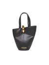 Jacquemus Black The Small Bambola Bucket Bag In Black