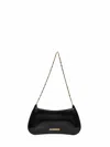 Jacquemus Ex 24hbaw00404ac18a01 Le Petit Bisou Chaine Shoulder Bags Black In Black