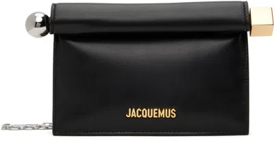 Jacquemus Black 'the Small Rond Carré' Clutch In 990 Black