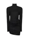 Jacquemus Women Asymmetrical Turtleneck Dress In Black
