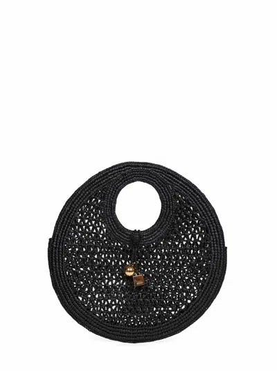 Jacquemus Black The Spiaggia Small Round Tote Bag