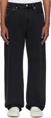 Jacquemus De-nimes Denim Pants In 990 Black