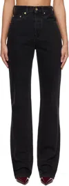 Jacquemus Black Les Sculptures 'le De-nîmes Droit' Jeans In 990 Black