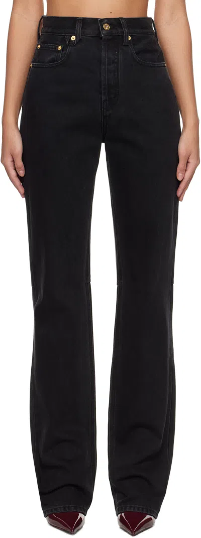 JACQUEMUS BLACK 'THE STRAIGHT DE-NÎMES' JEANS