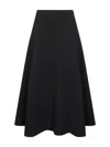 Jacquemus Women Black The Triangle Flared Maxi Skirt In Black
