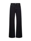 Jacquemus Ovalo Denim Trousers Featuring Pockets In Black