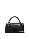 Jacquemus The Chiquito Leather Tote Bag In An Elongated Design In Black