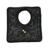 Jacquemus Carre Spiaggia Embellished Braided Raffia Tote