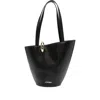 Jacquemus Le Bambola Moyen Leather Shoulder Bag In Black