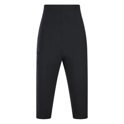 JACQUEMUS JACQUEMUS BLACK TROUSERS - CROPPED TROUSERS WOMEN