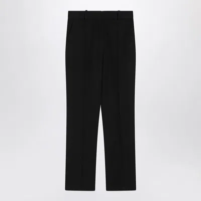 Jacquemus Black Trousers In Cotton Blend In Purple