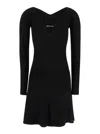 Jacquemus Womens Black Logo-plaque Slim-fit Knitted Mini Dress In Black
