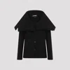 Jacquemus Le Caban Caruso Draped-collar Jacket Women In Black