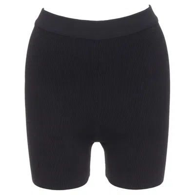 Pre-owned Jacquemus Black Viscose Blend Minimal Knitted Cyclist Shorts Fr36 S