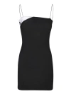 JACQUEMUS BLACK VISCOSE DRESS