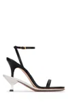 Jacquemus Les Doubles 100mm Sandals In Blackwhite