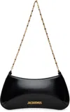 Jacquemus Ex 24hbaw00404ac18a01 Le Petit Bisou Chaine Shoulder Bags Black In Black