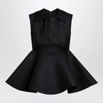 Jacquemus Black Wool And Silk Spalla Top
