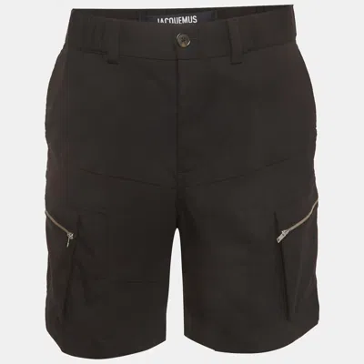 Pre-owned Jacquemus Black Wool Blend Button Up Shorts M