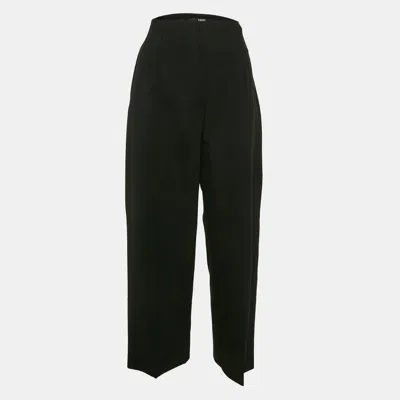 Pre-owned Jacquemus Black Wool Blend Wide Leg La Bomba Trousers L